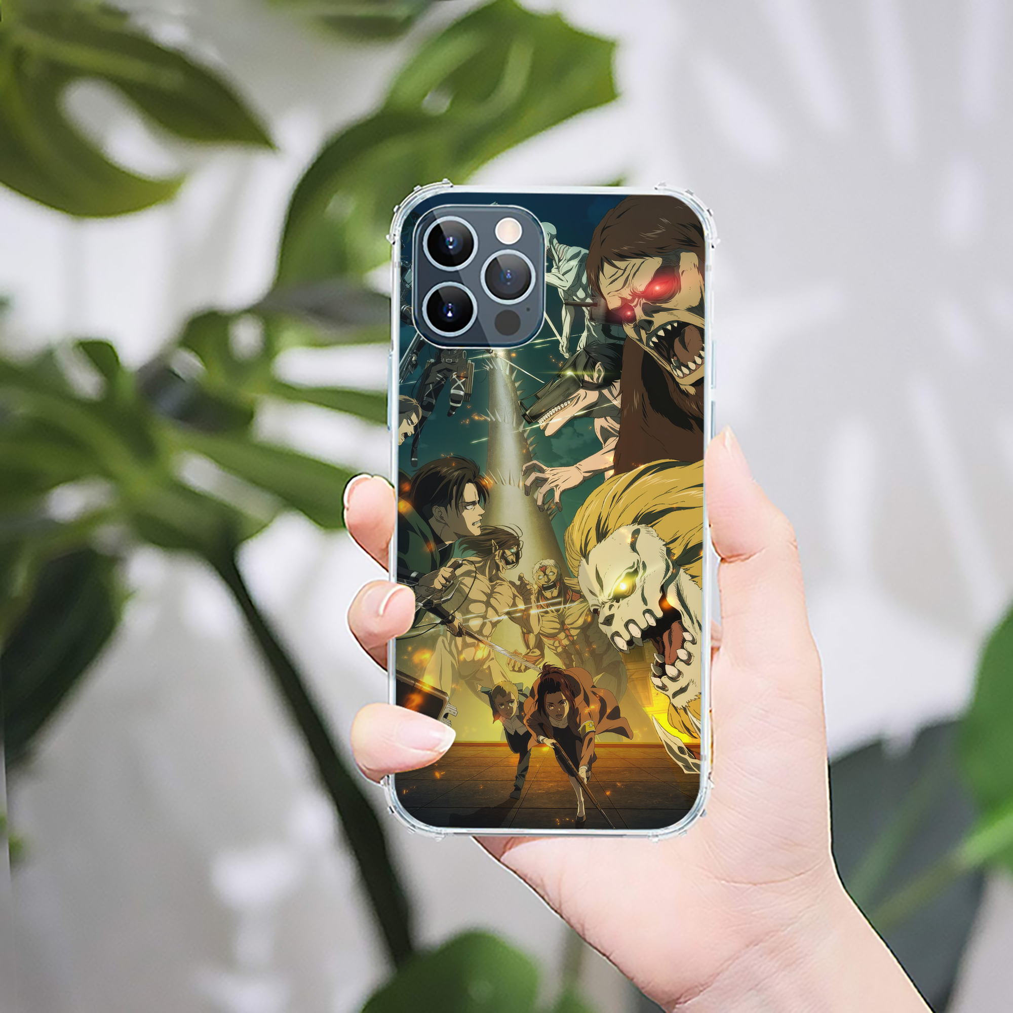 （画像用） 進撃の巨人 Attack on Titan 【iPhone 12シリーズ対応】透明スマホケース（クリアソフトケース）